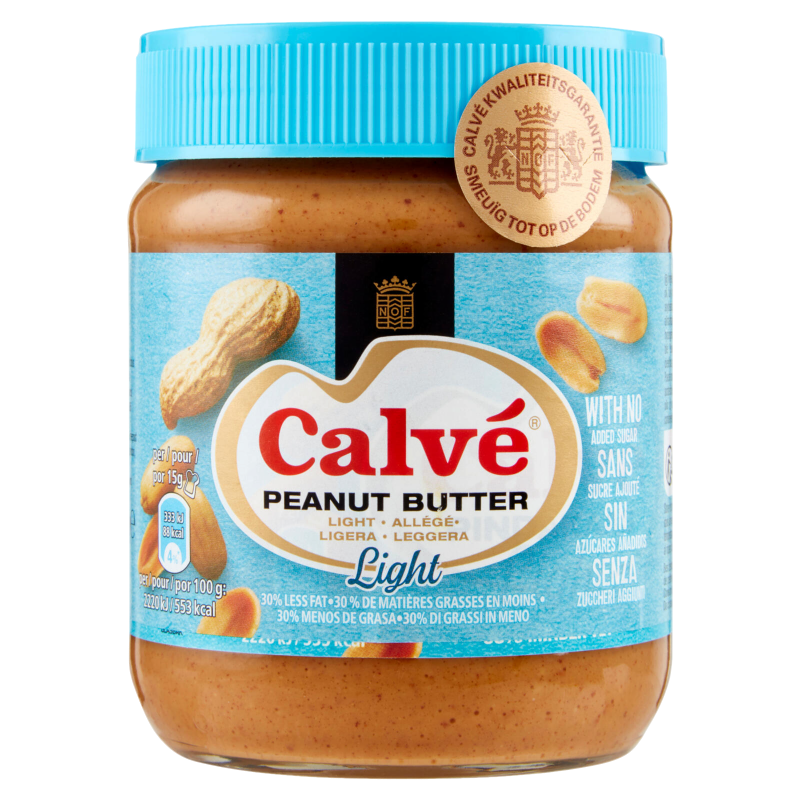 CALVE' SPREAD PEANUT BUTTER LIGHT JAR 350 GR (12 in a box)
