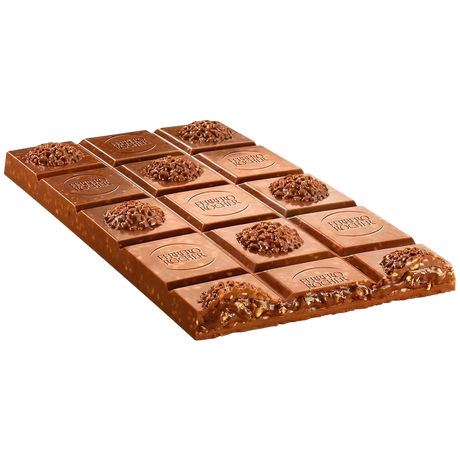 FERRERO ROCHER CHOCOLATE BAR MILK HAZELNUT 90 GR (8 in a box)