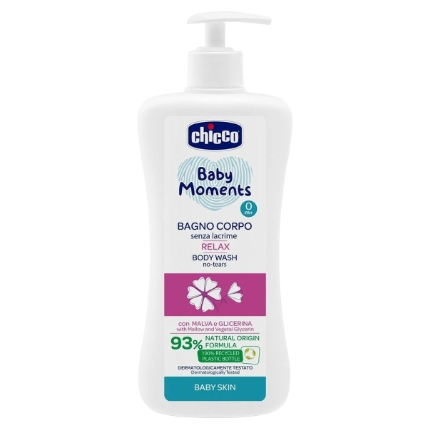 CHICCO SHOWER BODY BABY MOMENTS BABY SKIN 500 ML (6 in a box)