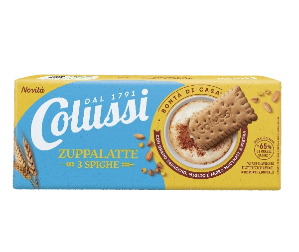 COLUSSI BISCOTTI WHOLEMEAL ZUPPALATTE 3 SPIGHE 250 GR (24 in a box)