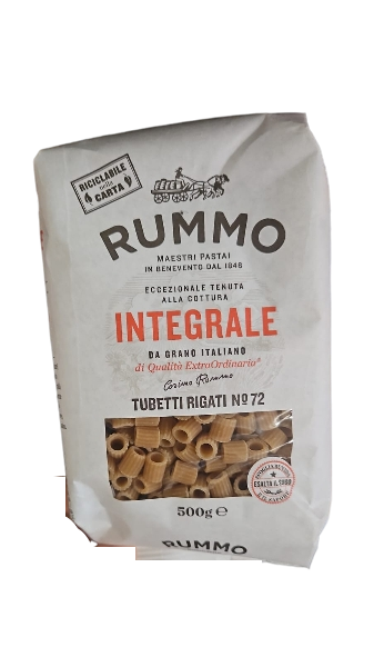RUMMO PASTA WHOLEMEAL TUBETTI RIGATI N.72 500 GR (16 in a box)