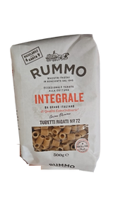 RUMMO PASTA WHOLEMEAL TUBETTI RIGATI N.72 500 GR (16 in a box)