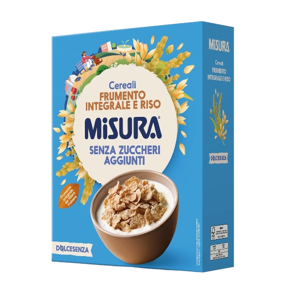 MISURA DOLCE SENZA CEREALS WHOLE OATS AND RICE 350 GR (10 in a box)