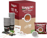 TORALDO COFFEE PODS ESE 44 MM FORTE E CREMOSO X50+KIT (8 in a box)