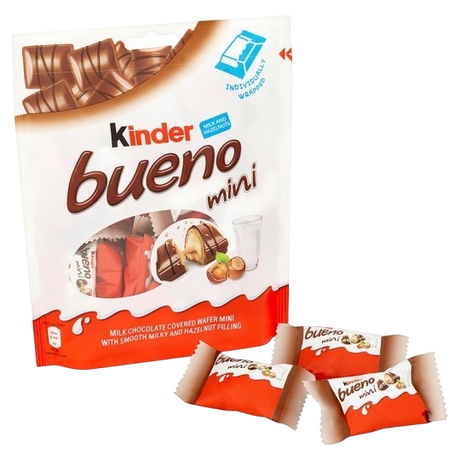 KINDER SNACK BARS MINI BUENO CHOCOLATE T20 108 GR (16 in a box)