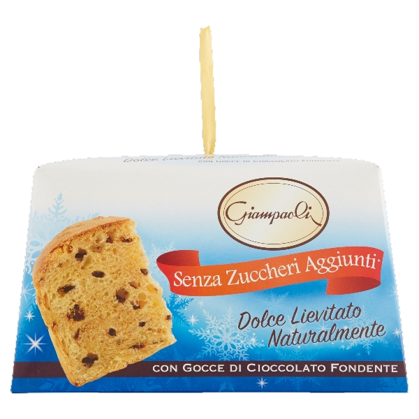 GIAMPAOLI CAKE DROPS OF DARK CHOCOLATE WITHOUT ADDED SUGAR 600 GR (6 in a box)