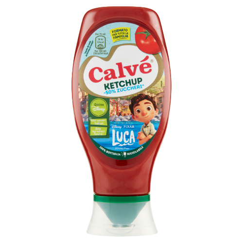 CALVE' KETCHUP -50% SUGAR TOP DOWN 460 GR (12 in a box)