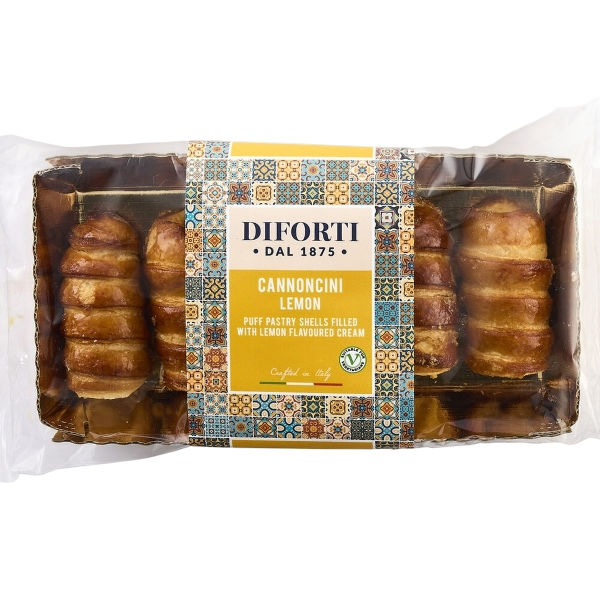 DIFORTI DESSERT CANNONCINI FILLED LEMON 150 GR (6 in a box)