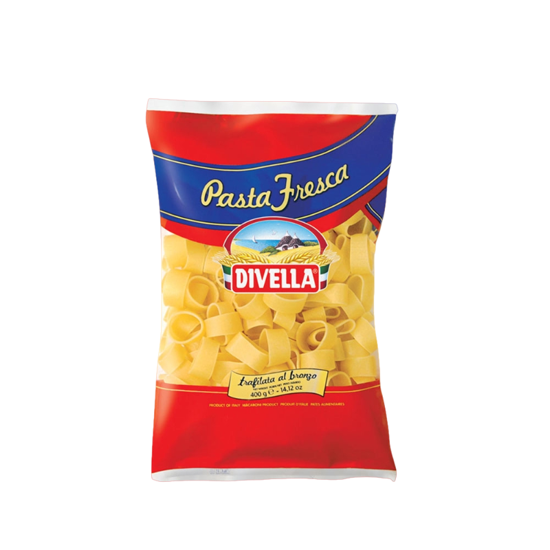 DIVELLA FRESH PASTA TRAFILATA AL BRONZO CALAMARATA 400 GR (6 in a box)
