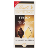 LINDT EXCELLENCE CHOCOLATE BAR FUSION 70% COCOA & BIANCO 100 GR (20 in a box)