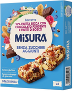 MISURA DOLCE SENZA SNACK BARS DARK CHOCOLATE AND BERRIES 120 GR (10 in a box)