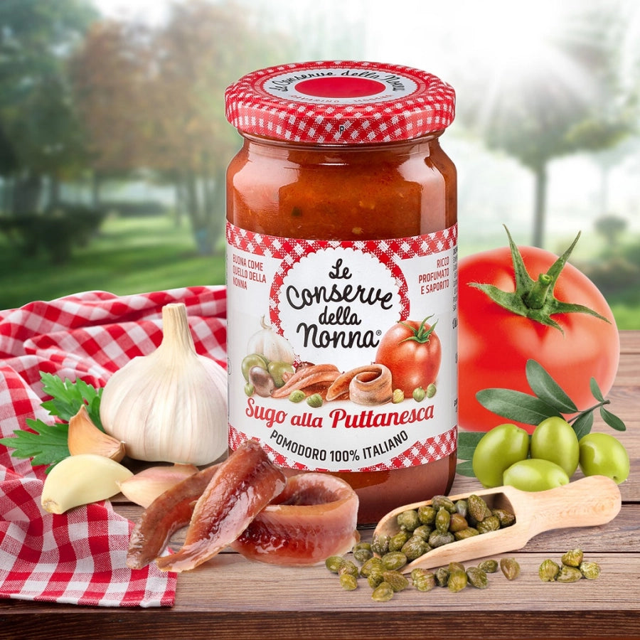 CONSERVE DELLA NONNA PASTA SAUCE PUTTANESCA 190 GR (12 in a box)