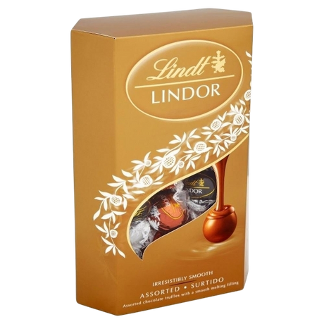 LINDT LINDOR PRALINES CORNET CHOCOLATE ASSORTED 337 GR (8 in a box)