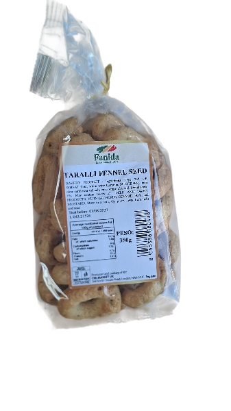 FANIDA TARALLI FENNEL SEEDS WITH EXTRA VIRGIN OLIVE OIL 350 GR (13 in a box)