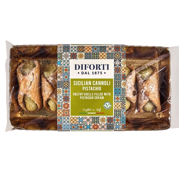 DIFORTI DESSERT CANNOLI FILLED PISTACHIO 150 GR (6 in a box)