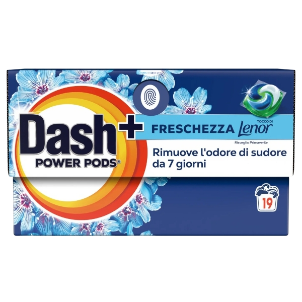 DASH LAUNDRY DETERGENT POWER PODS RISVEGLIO PRIMAVERILE 19 WASHES (4 in a box)