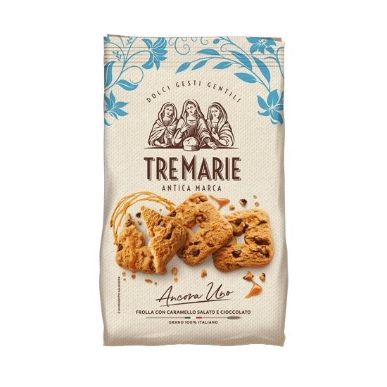 TRE MARIE BISCOTTI ANCORA UNO FROLLINO CARAMEL AND CHOCOLATE 315 GR (12 in a box)