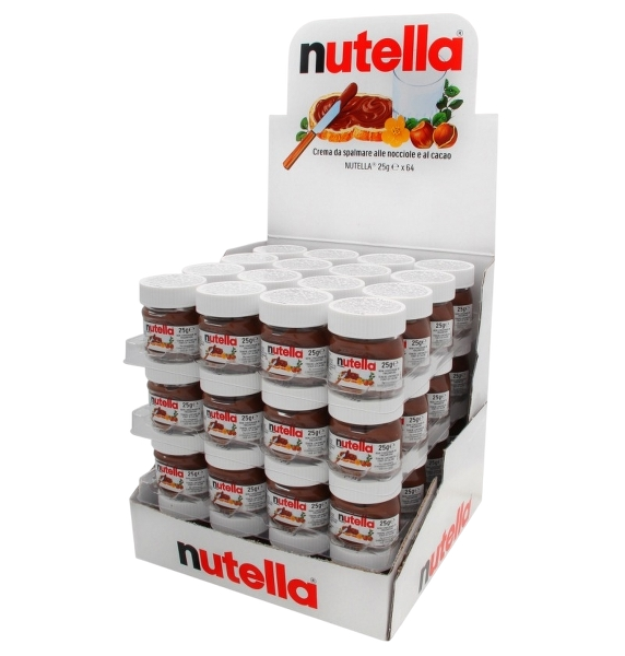 NUTELLA EXPO SPREAD HAZELNUT CREAM ORIGINAL JAR 25 GR X64 (1 in a box)