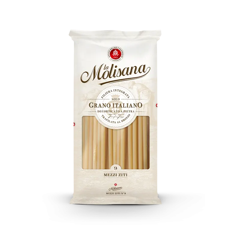 MOLISANA PASTA DI SEMOLA MEZZI ZITI  N.9 500 GR (24 in a box)
