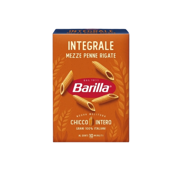 BARILLA PASTA WHOLEMEAL MEZZE PENNE RIGATE 500 GR (14 IN A BOX)