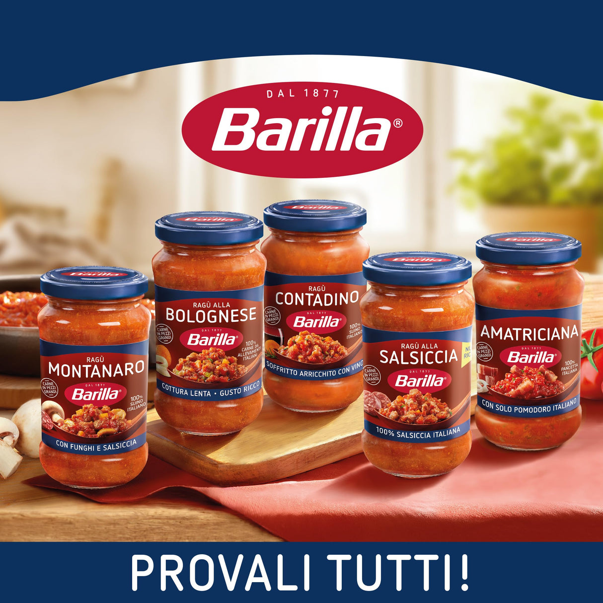 BARILLA PASTA SAUCE RAGU' MONTANARO 300 GR (8 in a box)