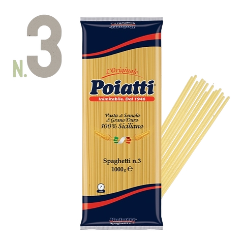 POIATTI PASTA DI SEMOLA SPAGHETTI N.3 1 KG (12 in a box)