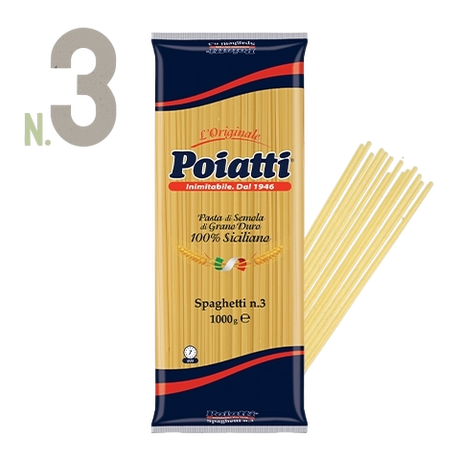 POIATTI PASTA DI SEMOLA SPAGHETTI N.3 1 KG (12 in a box)