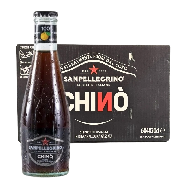 SAN PELLEGRINO CHINO' CHINOTTO GLASS 20 CL X4 (6 in a box)