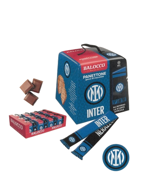 BALOCCO PANETTONE DROPS OF CHOCOLATE INTER 500 GR (12 in a box)
