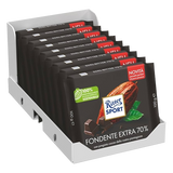 RITTER SPORT CHOCOLATE BAR DARK EXTRA 70% 100 GR (9 in a box)
