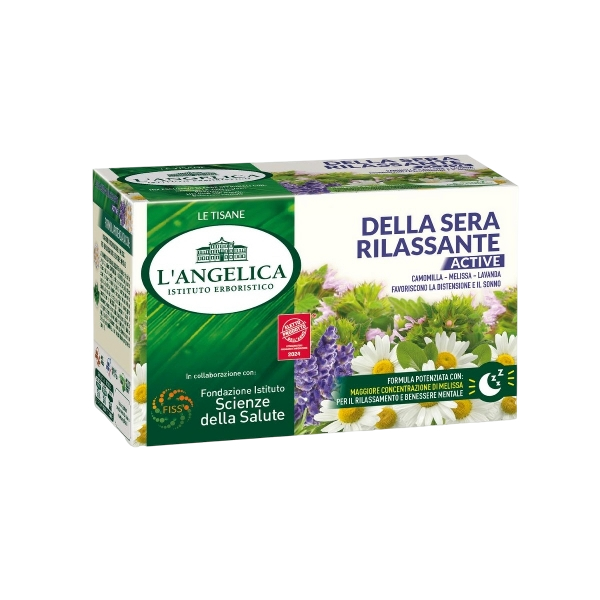 L'ANGELICA HOT HERBAL TEAS ACTIVE RELAXING EVENING X18 FILTERS (10 in a box)