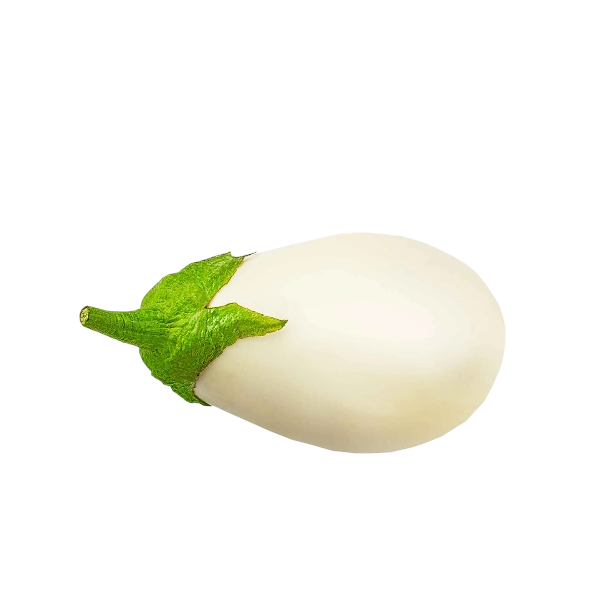 FRESH VEGETABLES AUBERGINE WHITE £5.12 AL KG (APPROX 6.3 KG) - ONLY LONDON AREA