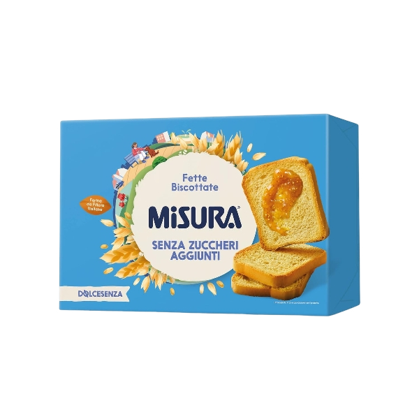 MISURA DOLCE SENZA BAKERY RUSKS FETTE BISCOTTATE X42 320 GR (12 in a box)