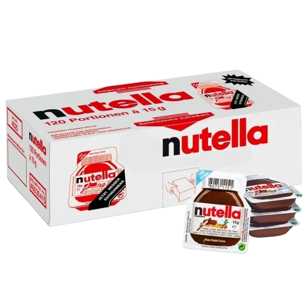 NUTELLA EXPO SPREAD HAZELNUT CREAM ORIGINAL MONOPORTION X120 15 GR (1 in a box)