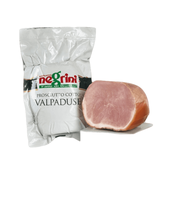 NEGRINI PROSCIUTTO COTTO VALPADUSE 1/2 £14.74 AL KG (APPROX. 4 KG)