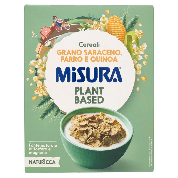 MISURA PLANT BASED CEREALS BUCKWHEAT SPELT AND QUINOA 350 GR (10 in a box)