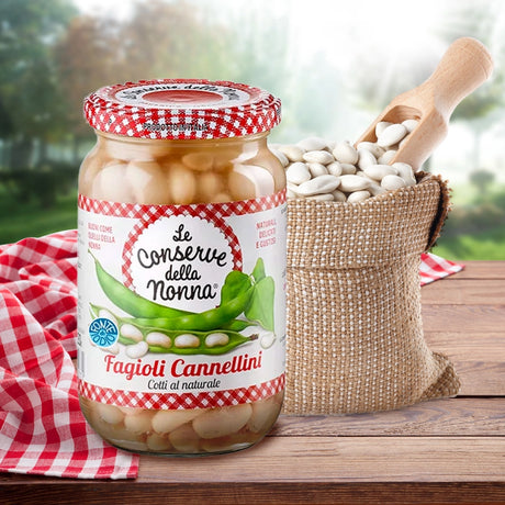 CONSERVE DELLA NONNA LEGUMES BEANS CANNELLINI IN BRINE 360 GR (12 in a box)
