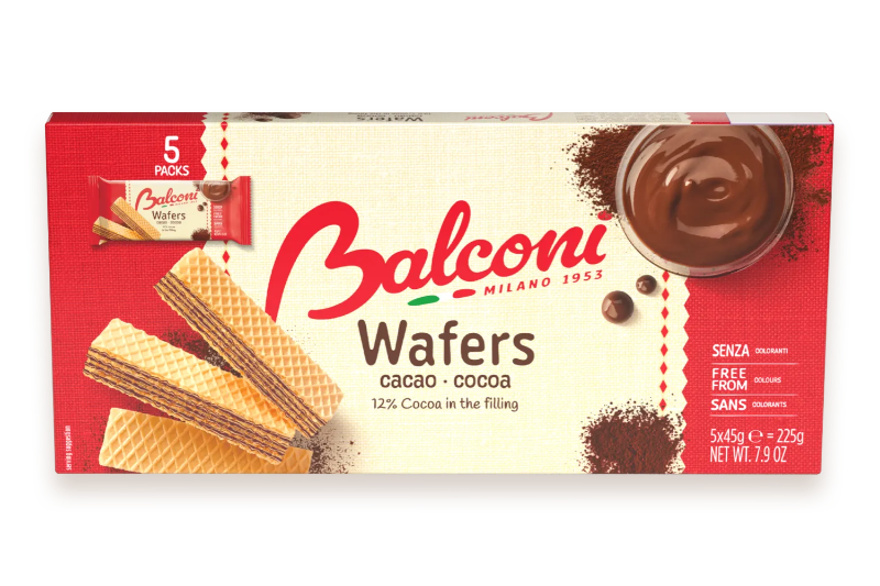 BALCONI WAFER COCOA 45 GR X5 (20 in a box)