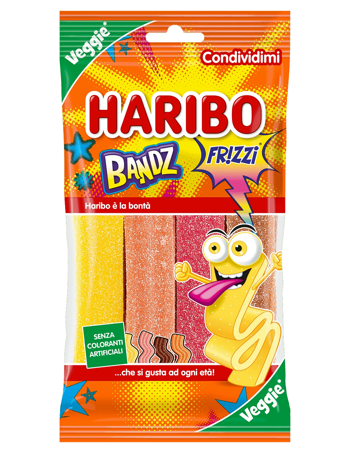 HARIBO CANDY BANDZ FRIZZI 160 GR (18 in a box)