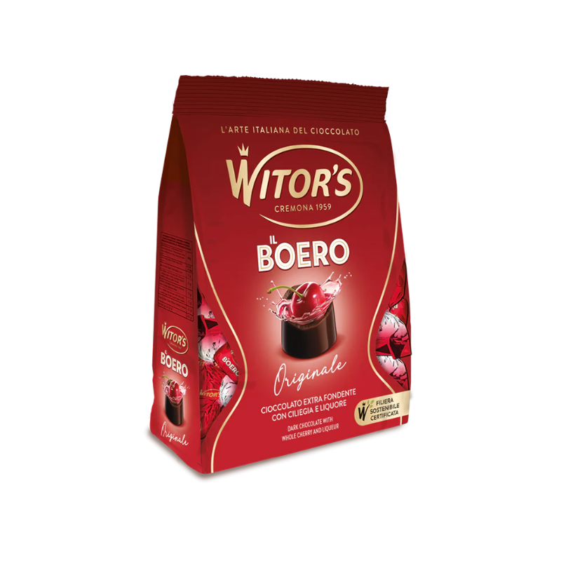 WITOR'S PRALINES BOERO DARK CHOCOLATE CHERRY 200 GR (12 in a box)