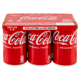 COCA COLA ORIGINAL CANS MINI 15 CL X6  (4 in a box)