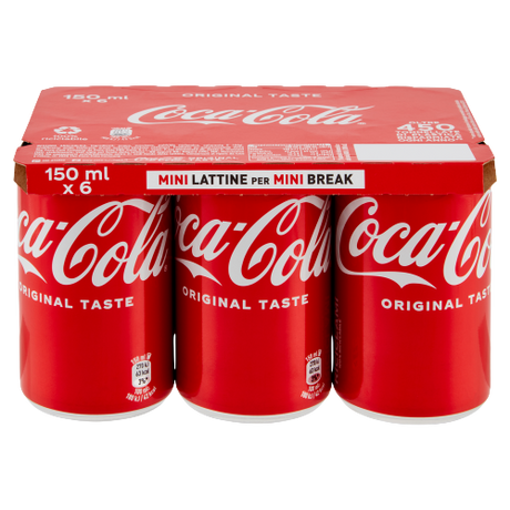 COCA COLA ORIGINAL CANS MINI 15 CL X6  (4 in a box)