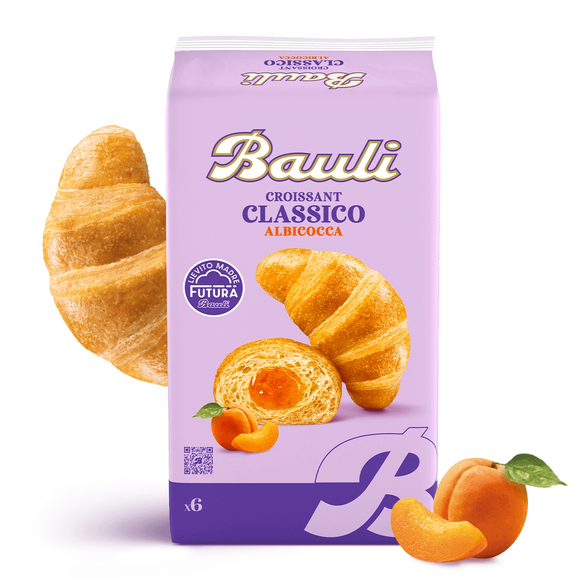 BAULI CROISSANT APRICOT X6 300 GR (12 in a box)