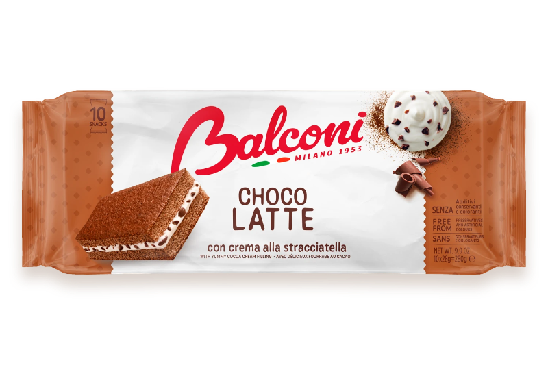 BALCONI DELIZIOSE CHOCO MILK STRACCIATELLA CREAM X10 300 GR (15 in a box)