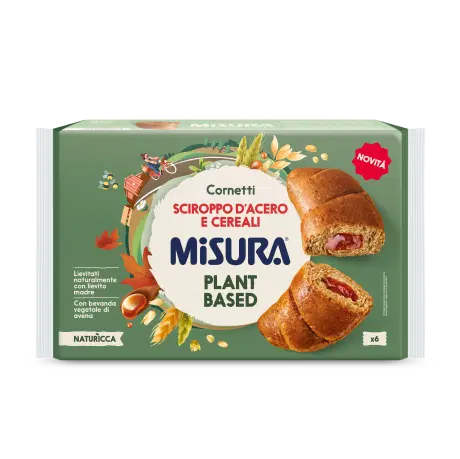 MISURA PLANT BASED CORNETTI MAPLE SYRUP AND CEREALS X6 298 GR (8 in a box)