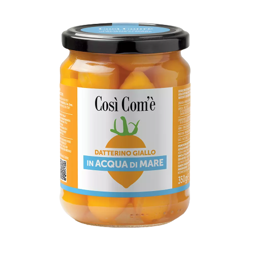 COSI' COME' TOMATO DATTERINO YELLOW IN SEA WATER 350 GR (12 in a box)