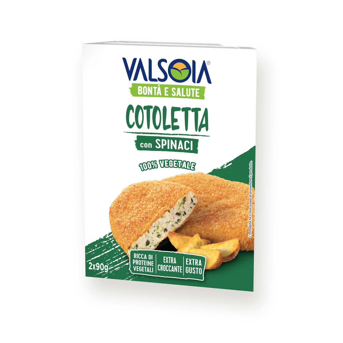 VALSOIA VEGETABLES COTOLETTE WITH SPINACH 180 GR (6 in a box)