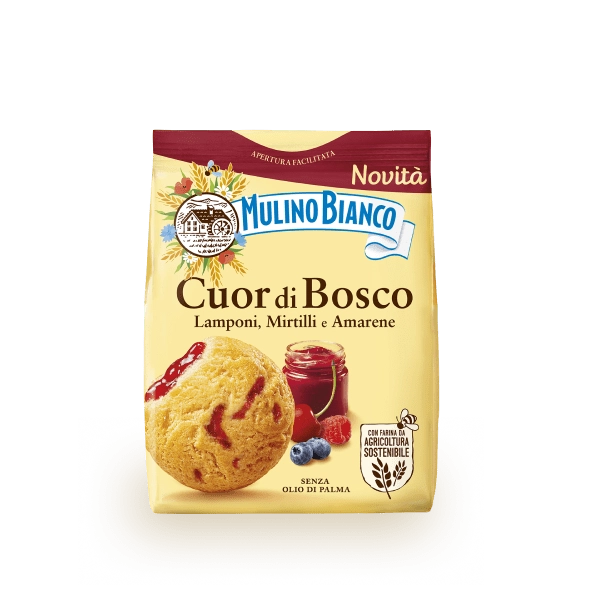 MULINO BIANCO BISCOTTI CUOR DI BOSCO 300 GR (12 in a box)