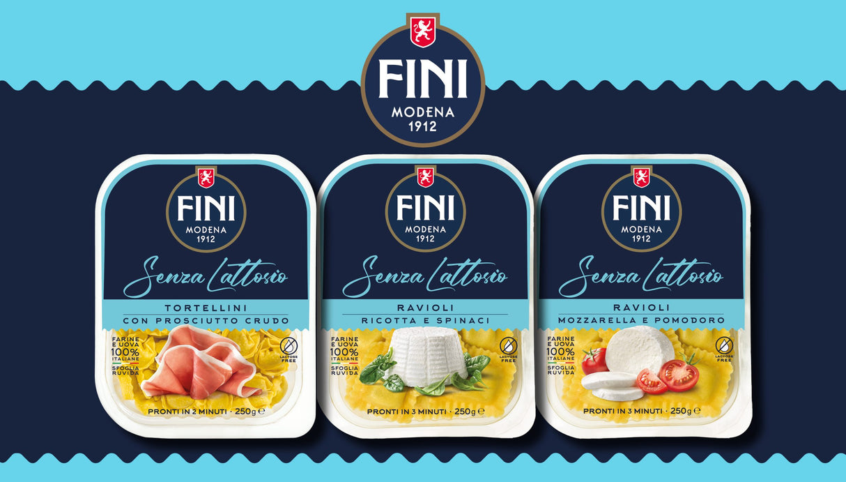 FINI STUFFED PASTA TORTELLINI WITH RAW HAM LACTOSE FREE 250 GR (8 in a box)