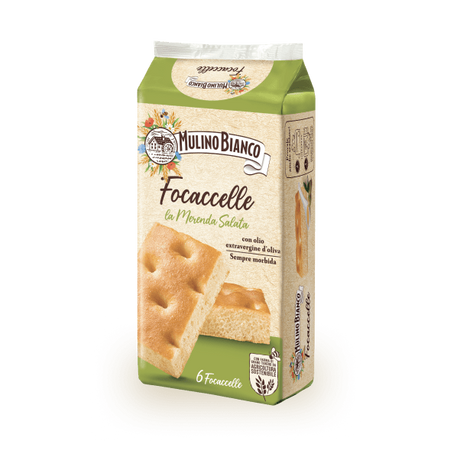 MULINO BIANCO FOCACCELLE WITH EXTRA VIRGIN OLIVE OIL X6 198 GR (9 in a box)